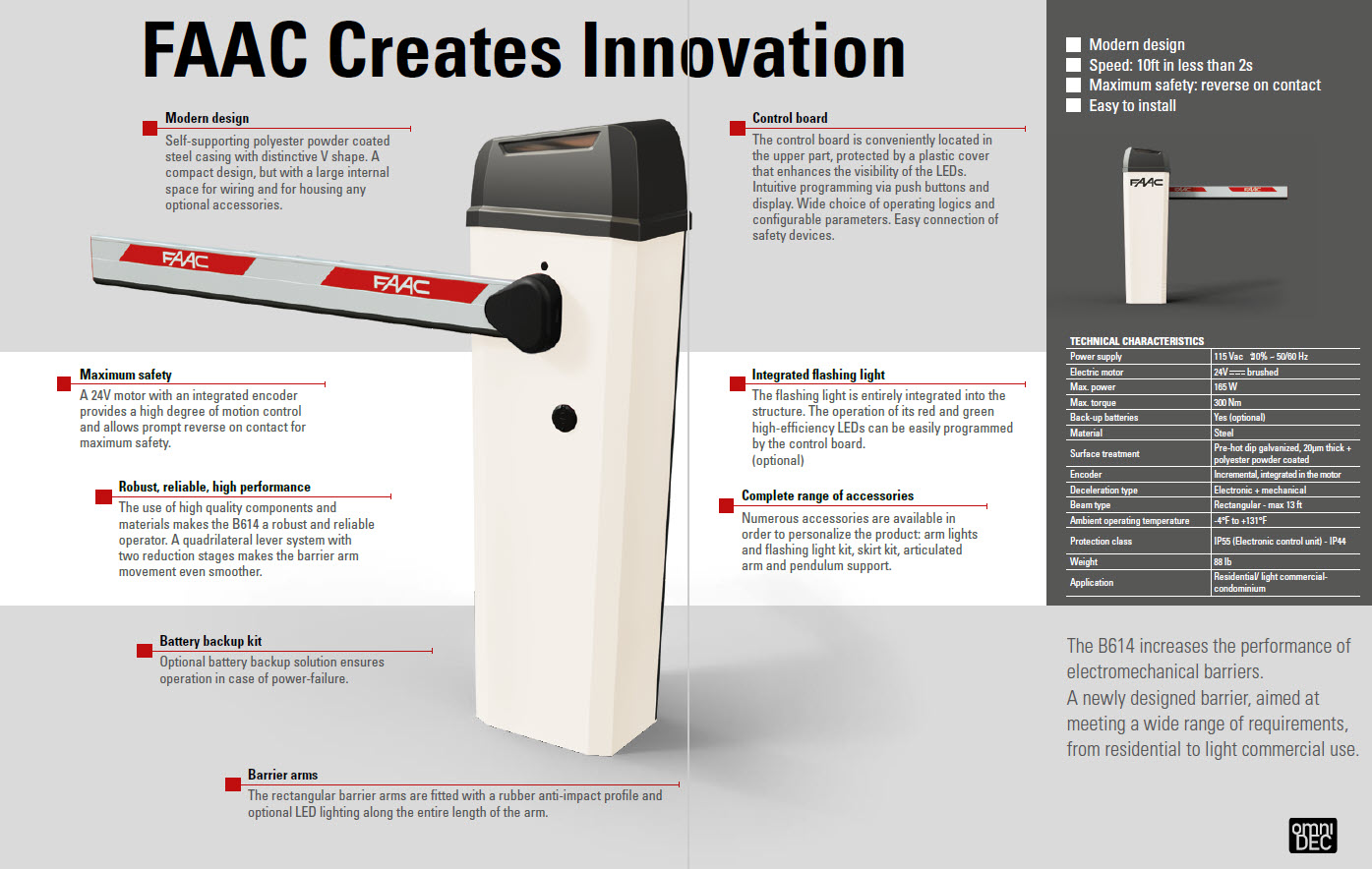 FAA 1046141WH (B614) Product Details Gates and Controls